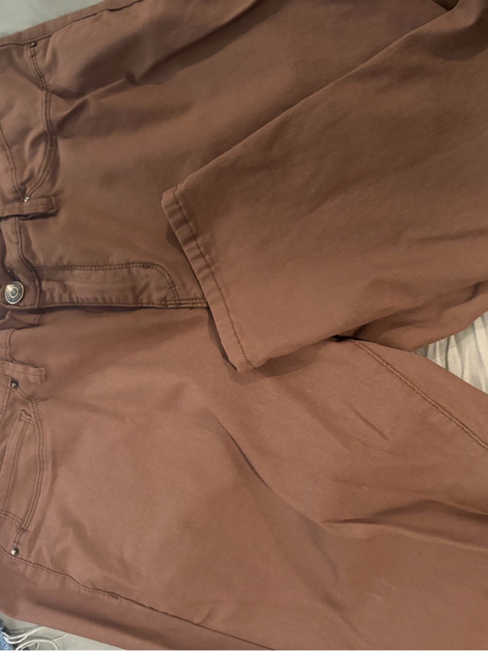 YMI Women's Chino Pants in Warm Brown